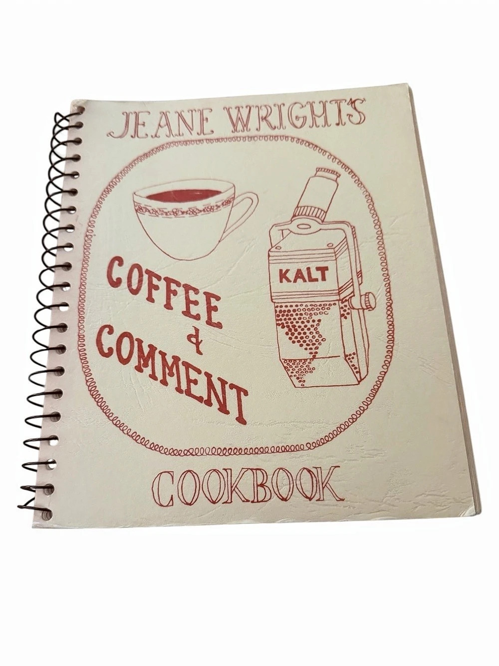 Atlanta National Bank Coffee & Comment Cookbook Spiral Cookbook Cream & Red
